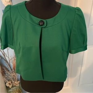 LOFT Green Bolero with Button Detail